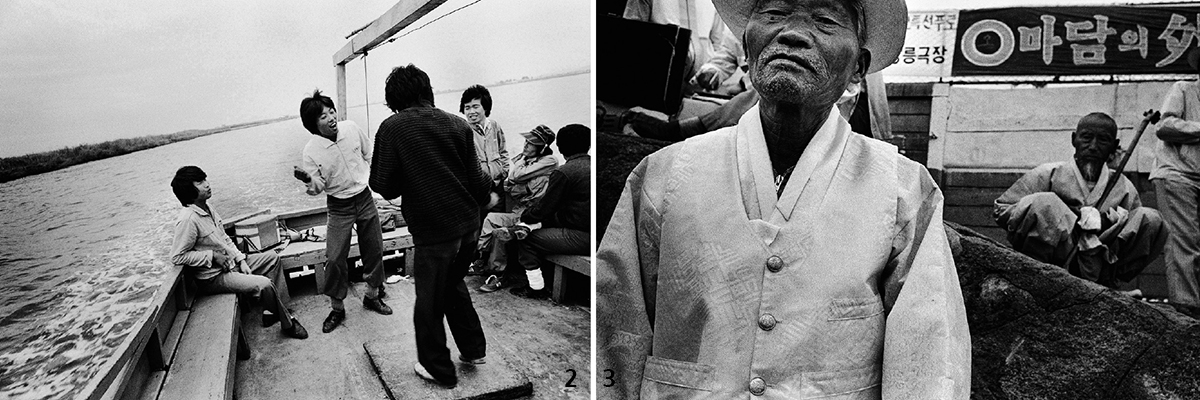2 <나룻배 고고장>, 경남 김해, 1982년 2월.			3 <오마담의 외출>, 강원 강릉, 1983년 6월.