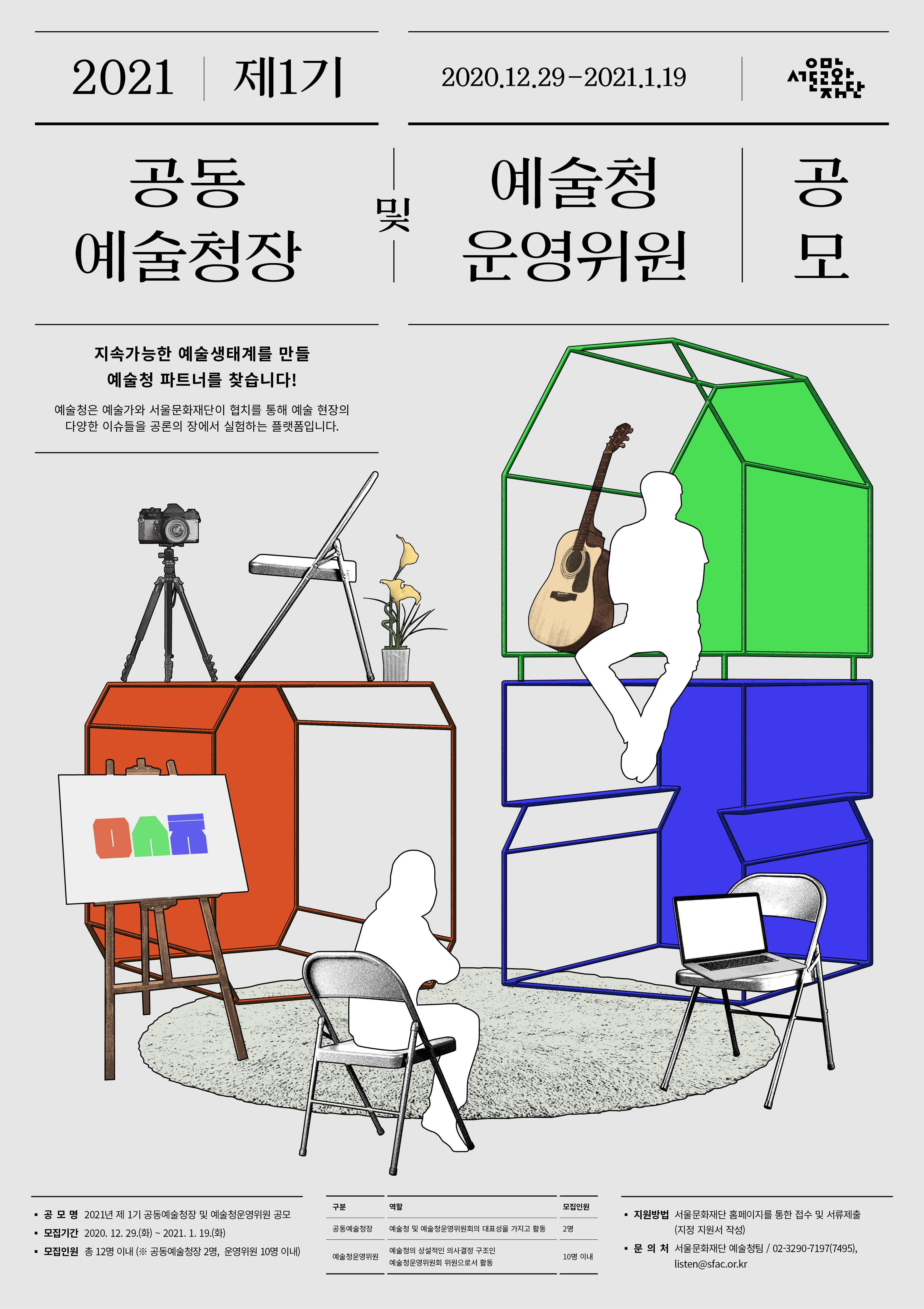 2021년 제1기 공동예술청장 및 예술청운영위원 공모