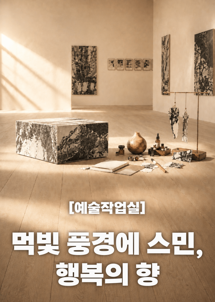 [예술작업실] 먹빛 풍경에 스민, 행복의 향